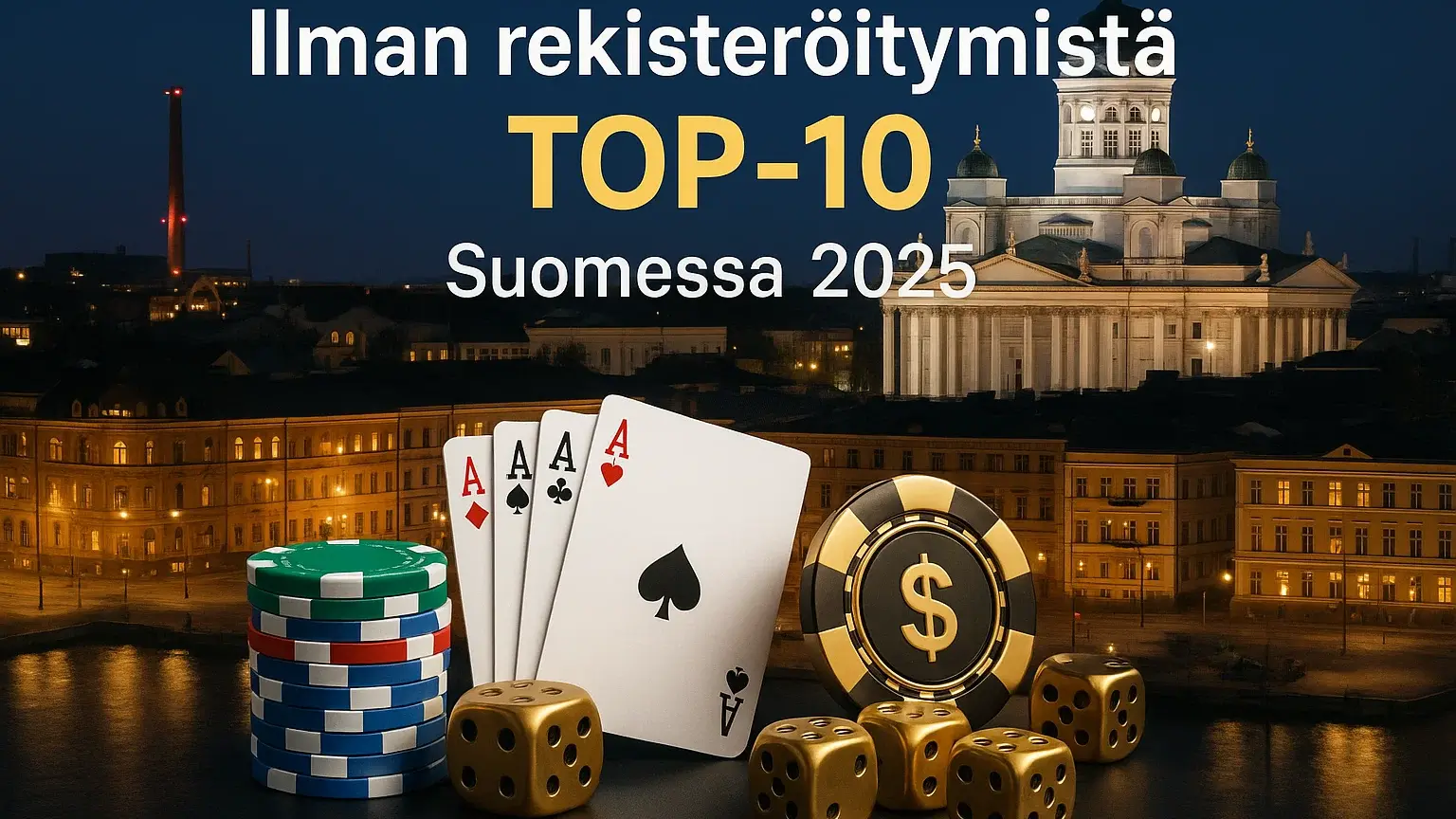 Ilman rekisteröitymistä – TOP-10 Suomessa 2025